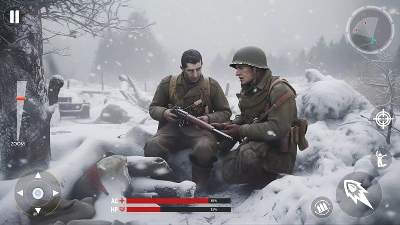 alt: Hình ảnh chiến đấu trong game WW2 Survival Shooter mod apk