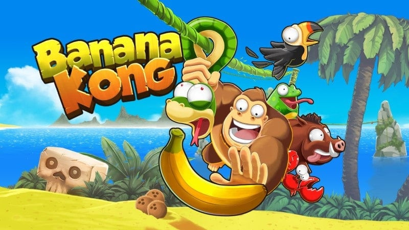 alt: Hình ảnh chú khỉ Kong đang chạy trong game Banana Kong