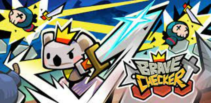 alt: Hình ảnh game Brave Checker hiển thị giao diện chính với nhân vật gấu Koala