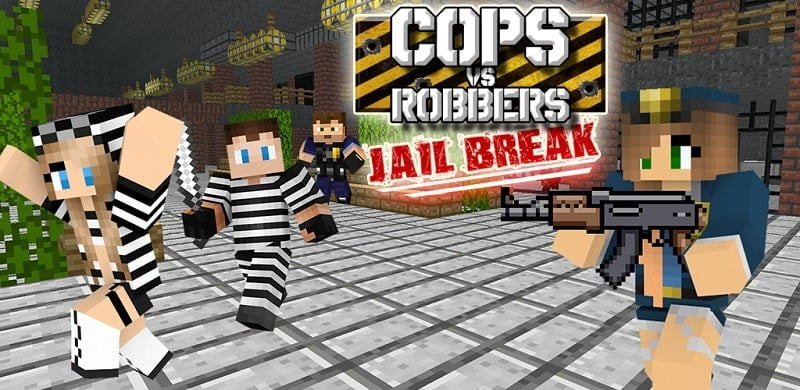 alt: Hình ảnh game Cops Vs Robbers với nhân vật cảnh sát và tội phạm