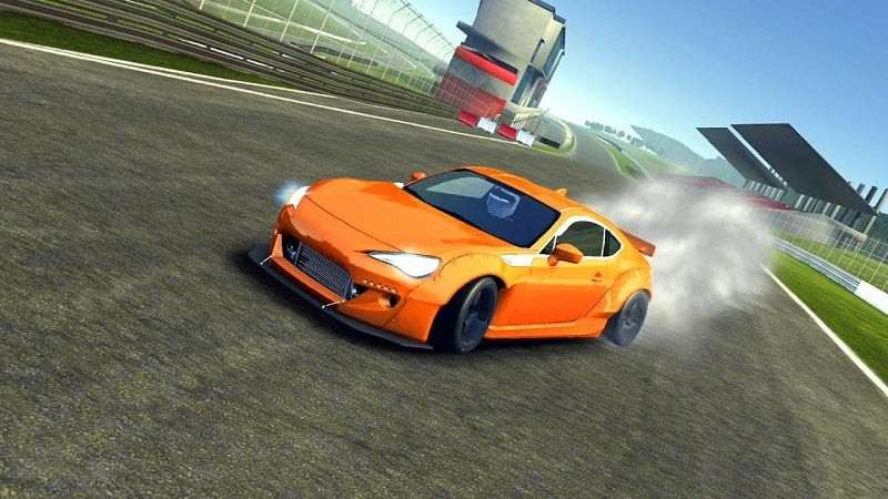 alt: Hình ảnh game Drift Legends: Real Car Racing với một chiếc xe đua đang drift