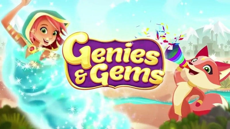 alt: Hình ảnh game Genies & Gems với giao diện bắt mắt