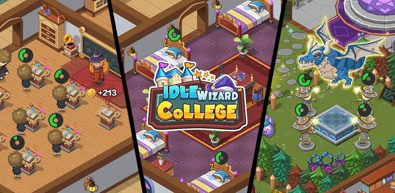 alt: Hình ảnh game Idle Wizard College trên điện thoại