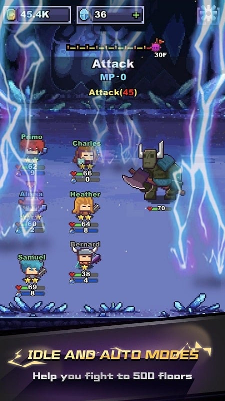 Infinite Knights MOD APK free download screenshot.