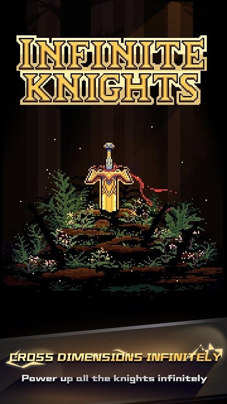 Infinite Knights gameplay on an Android phone.