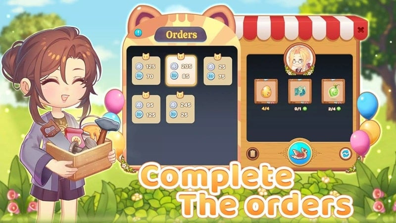 Kawaii Islands MOD APK highlighting the MOD features