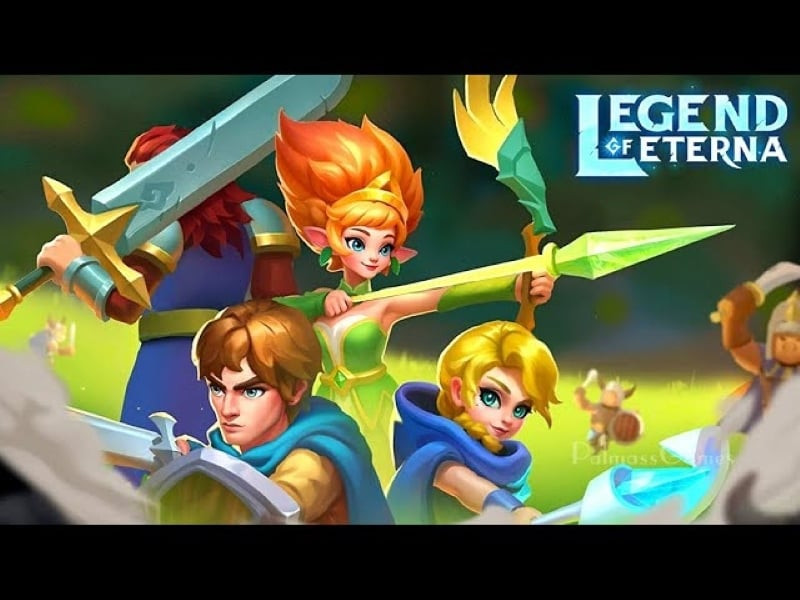 Alt: Hình ảnh game Legend of Eterna, với khung cảnh u ám và huyền bí, một chiến binh đang đứng trước tòa lâu đài cổ kính.