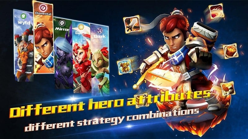 alt: Hình ảnh game Lionheart, hiển thị một nhóm anh hùng với các lớp nghề khác nhau, sẵn sàng chiến đấu.