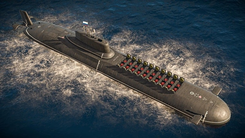 Modern Warships gameplay with a top-down view of a warship