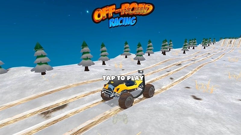 alt: Hình ảnh game OffRoad Race với một chiếc xe địa hình đang vượt chướng ngại vật