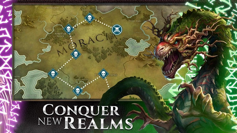 alt: Hình ảnh game Rival Kingdoms minh họa việc khám phá vùng đất mới