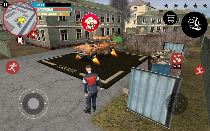 A city scene in Slavic Gangster Style MOD APK