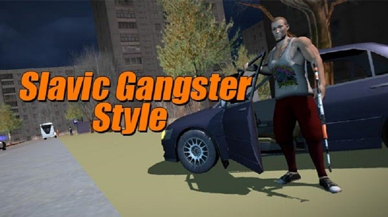 alt: Hình ảnh game Slavic Gangster Style, một gangster Nga đang đứng trên đường