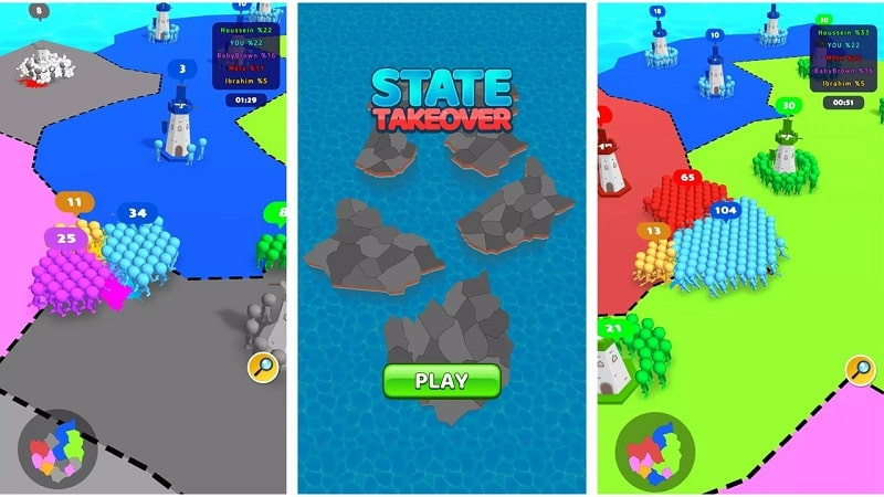 alt: Hình ảnh game State Takeover với quân đội đang diễu hành