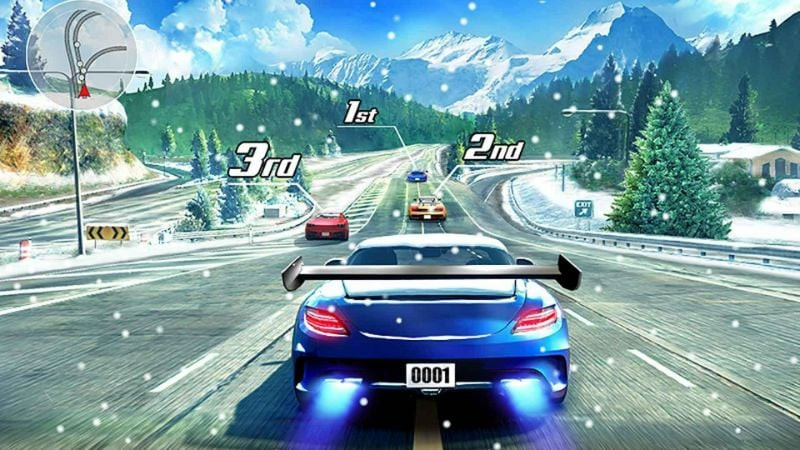 alt: Hình ảnh game Street Racing 3D cho thấy giao diện lựa chọn xe trong gara, với nhiều mẫu xe thể thao đa dạng