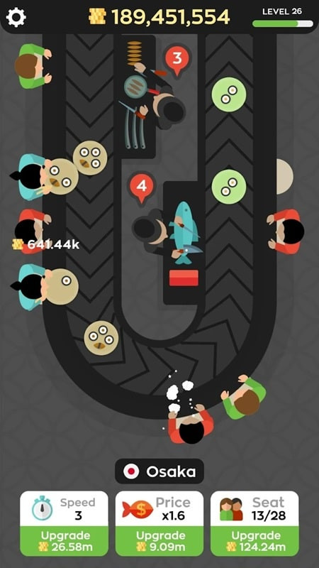 Sushi Bar Idle MOD APK gameplay screenshot