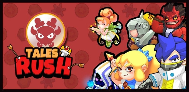 alt: Hình ảnh game Tales Rush! với nhân vật chính đang chiến đấu