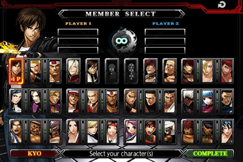 KOF-A 2012 gameplay screenshot illustrating the game mechanics