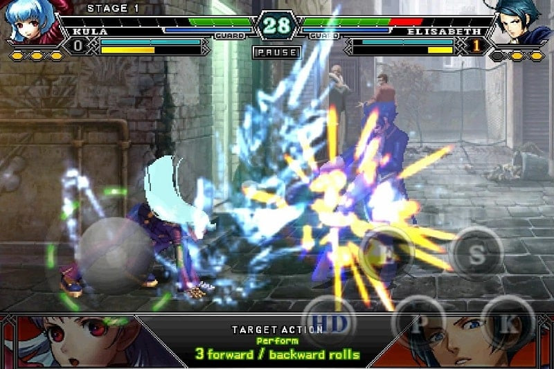 KOF-A 2012 screenshot featuring a main character