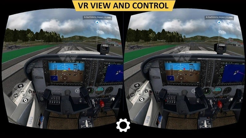 World map in Uni Flight Simulator