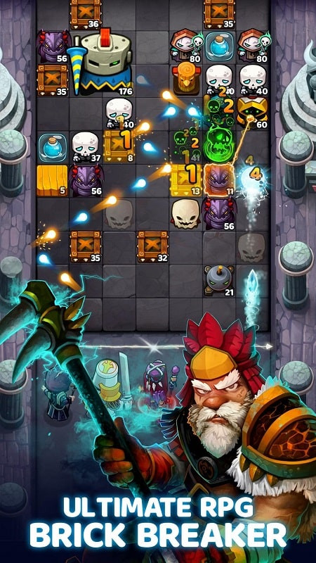 Alt: Battle Bouncers MOD APK gameplay showing how to shoot and eliminate enemies