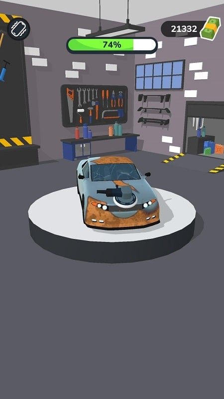 Car Master 3D gameplay showing dent repair