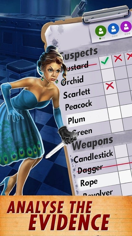 Cluedo gameplay showing multiplayer mode