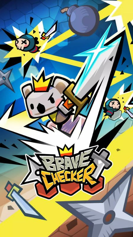 Brave Checker gameplay featuring the Koala warrior battling ninjas