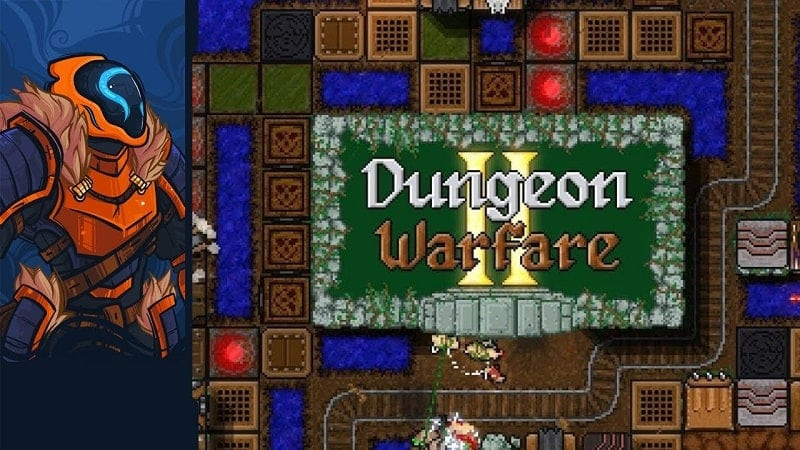 alt: Hình ảnh gameplay Dungeon Warfare 2 với bẫy và quái vật