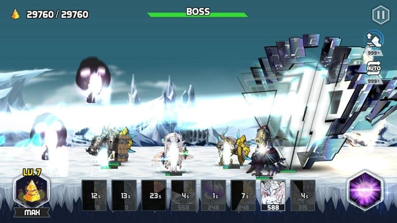 Elroi: Defense War gameplay screenshot showing a battle