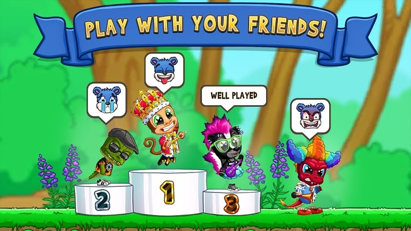 Alt: Fun Run 3 gameplay showing characters racing together