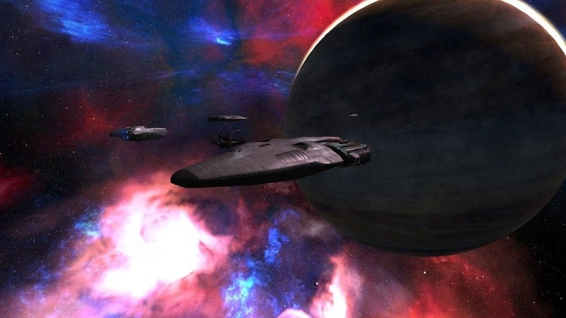 Interstellar Pilot 2 gameplay: A fleet of spaceships