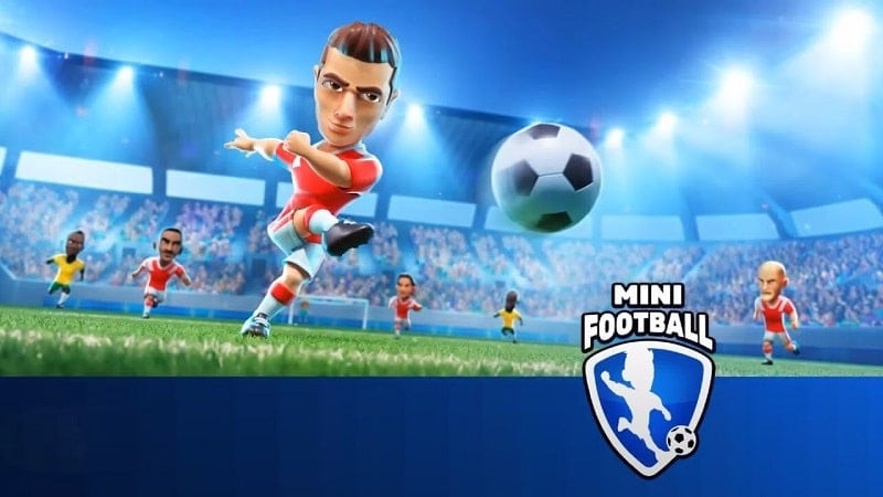 alt: Hình ảnh gameplay Mini Football với đồ họa bắt mắt