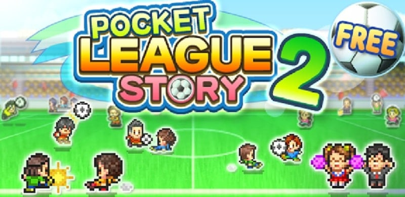 alt: Hình ảnh gameplay Pocket League Story 2, hiển thị giao diện quản lý đội bóng với đồ họa pixel