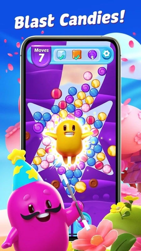 alt: Hình ảnh gameplay Sugar Blast trên điện thoại