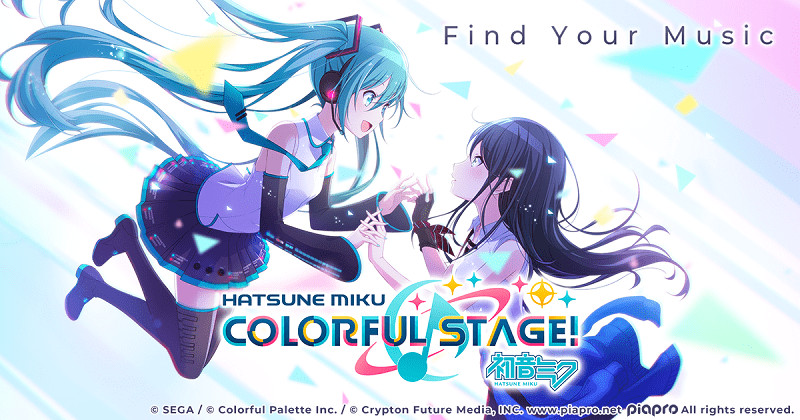 Alt: Hình ảnh giao diện game Hatsune Miku: Colorful Stage! với hình ảnh Miku nổi bật.