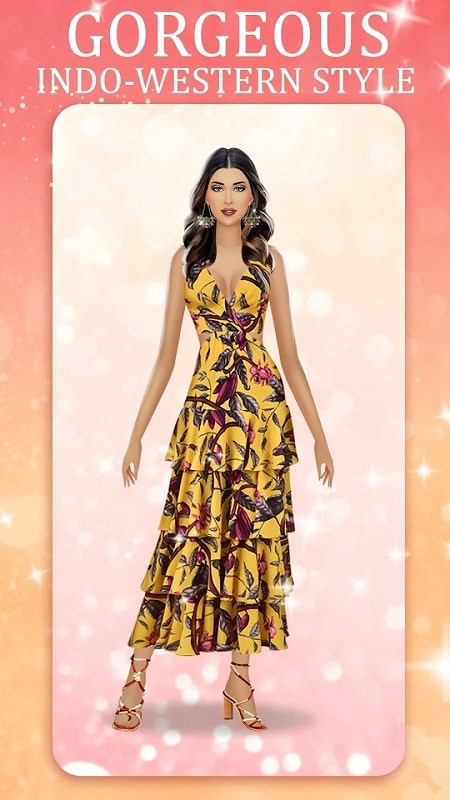 alt: Hình ảnh giao diện game Indian Fashion Dressup Stylist với sự kiện thời trang