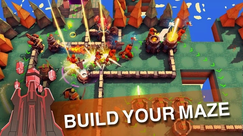 alt: Hình ảnh giao diện game Maze Defenders - Tower Defense