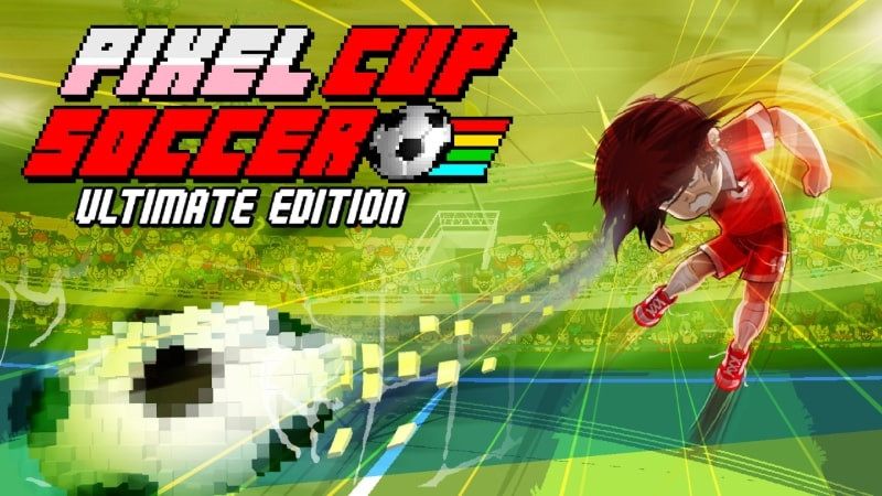 alt: Hình ảnh giao diện game Pixel Cup Soccer với đồ họa pixel cổ điển