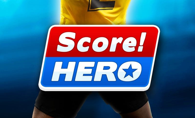 alt: Hình ảnh giao diện game Score! Hero 2022 với đồ họa sống động, hiển thị cầu thủ đang chuẩn bị sút bóng.