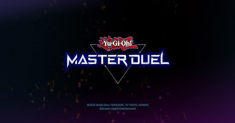 alt: Hình ảnh giao diện game Yu-Gi-Oh! Master Duel với các lá bài nổi bật.