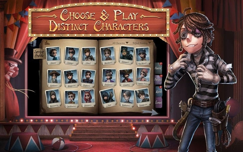 alt: Image of the in-game home system in Identity V, where players can decorate and relax