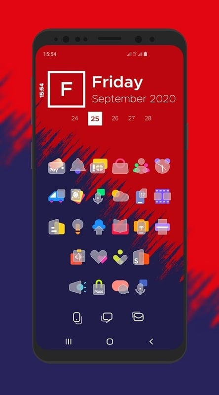 Bluric icons displayed on an Android phone screen