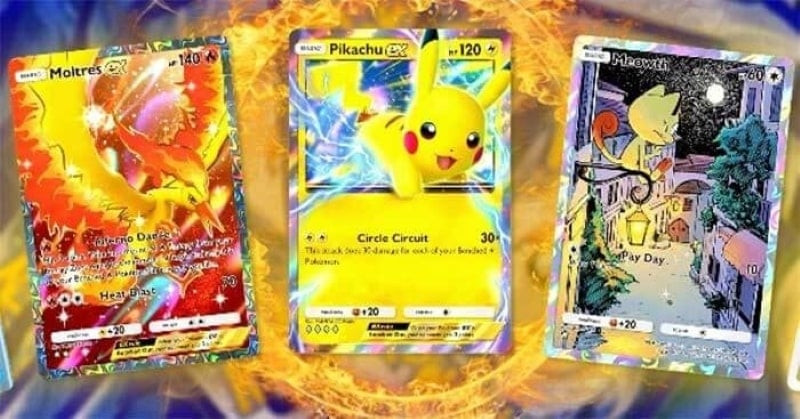 alt: Hình ảnh hiển thị giao diện game Pokémon TCG Pocket