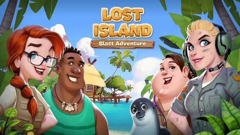 alt: Hình ảnh hòn đảo Lost Island xinh đẹp với bãi biển trắng và rừng rậm nhiệt đới