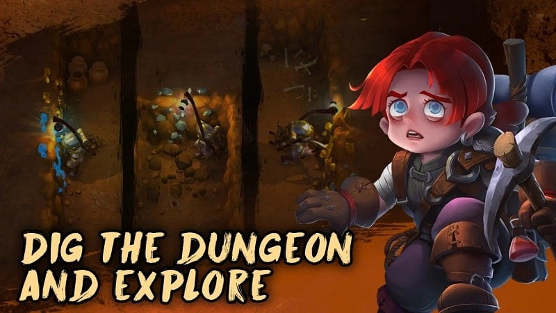 alt: Hình ảnh kỹ năng chiến đấu trong Dig&Dungeons MOD APK