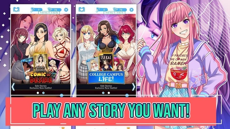 alt: Hình ảnh lựa chọn trong game Smut Tales MOD APK