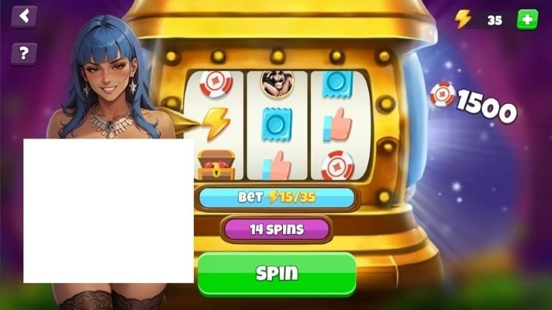 alt: Hình ảnh máy quay thưởng trong game Big Tits Casino