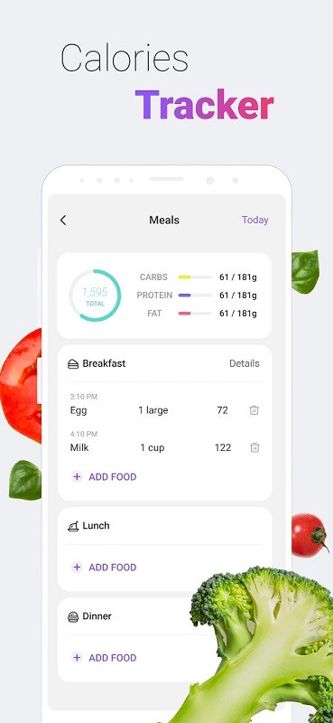 Suggested meal plans illustration within the Mejor app