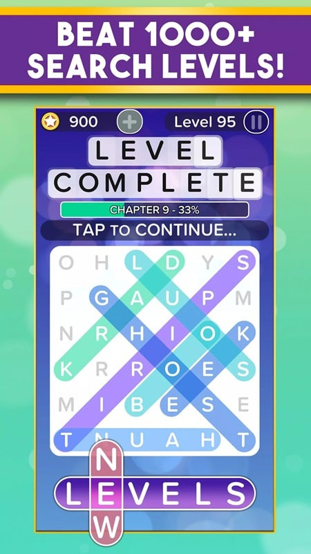 Connecting letters to form words in Word Search Addict.